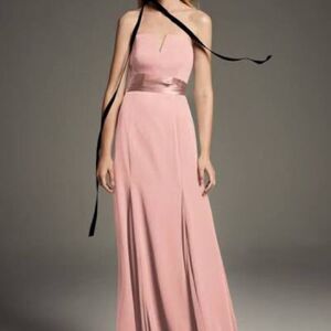 Vera Wang V-Wire Crepe Bridesmaid Dress